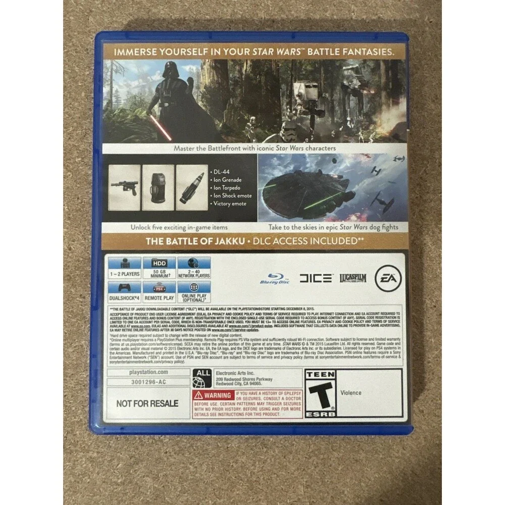 Star Wars Battlefront Deluxe - Sony PlayStation 4 -CIB